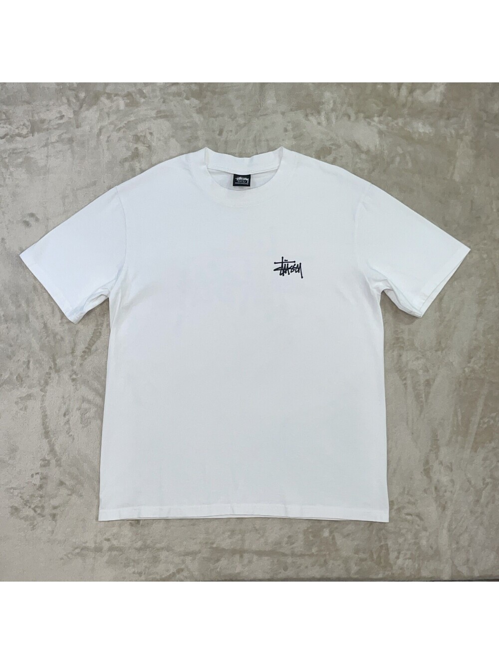 Stussy Basic Logo T-Shirt White Short Sleeve Graphic Tee Mens Large NEW NWOT - Picture 2 of 10